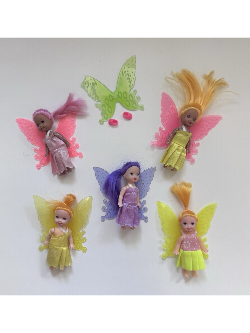 (RB) Lot of 5 Greenbrier International 4" Fairy Dolls Kelly Clone Fantasy Dolls